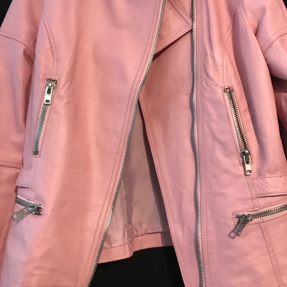 Light Pink Together Leather Jacket - Picture 3 of 4